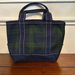 LL Bean Plaid Boat & Tote Purse
